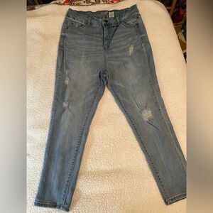 Terra & Sky Stylish Light Blue Distressed Skinny Jeans